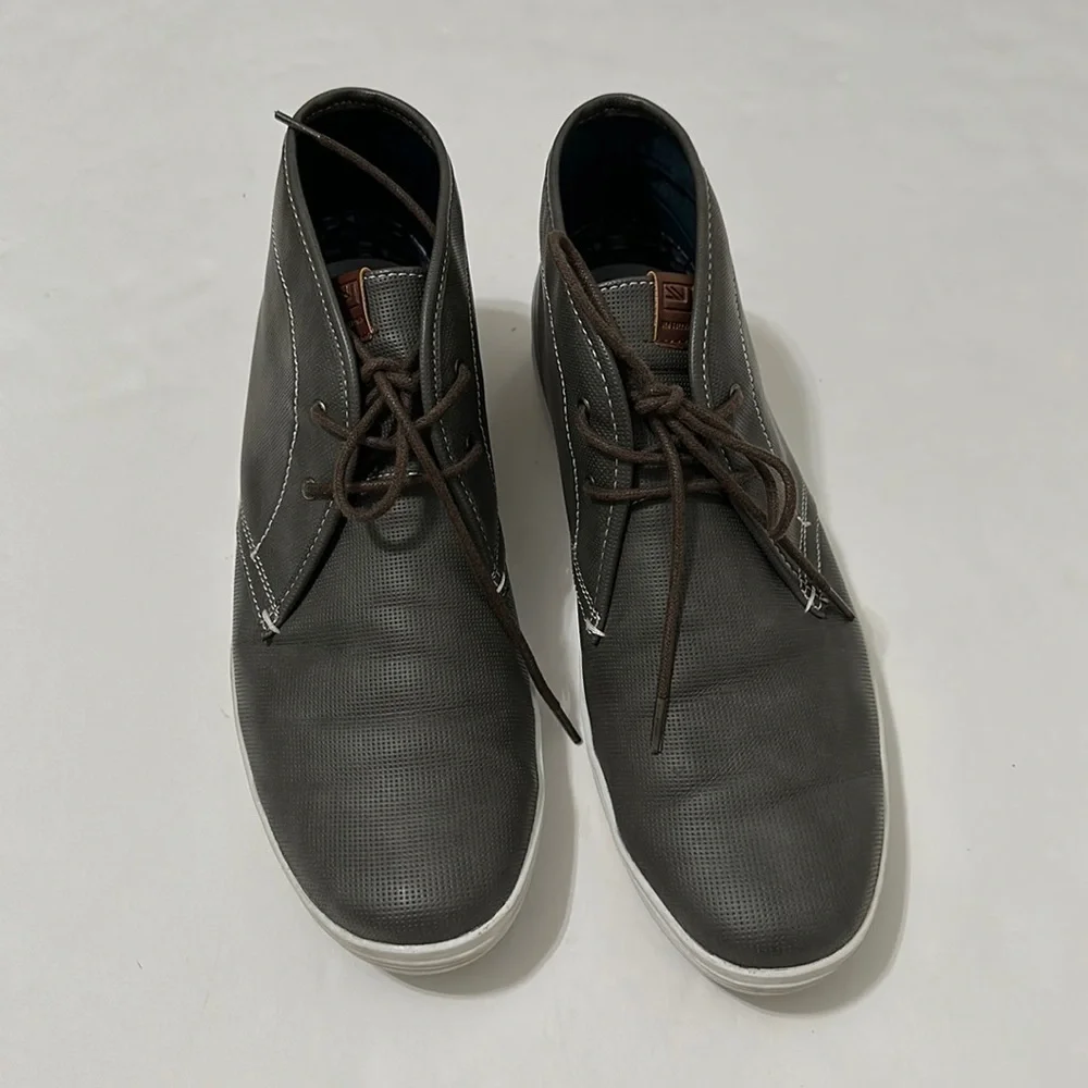 BEN Sherman Men’s Gray Lace Up Formal Casual Chukka Ankle Boots Shoes Size 12
